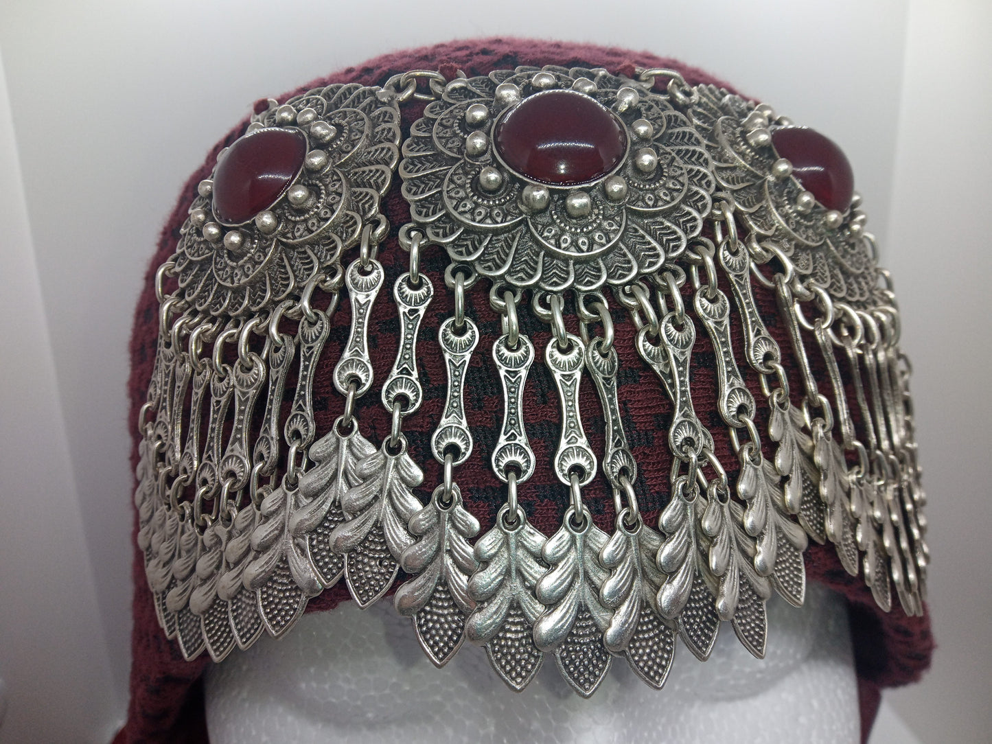 Red 3 jeweled Ottoman Hatun hat